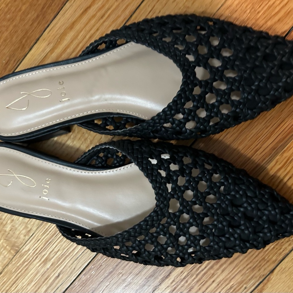 Joie Black Woven Women's Mules - Picture 3 of 6